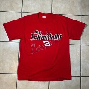 VTG Chase Authentics Dale Earnhardt Jr The Intimidator #3 Red Tee Mens L READ**